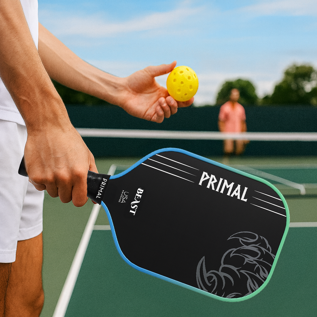 Primal Beast Pro T700 3K Raw Carbon Fiber Gen 3 16 mm Thermoformed Pickleball Paddle