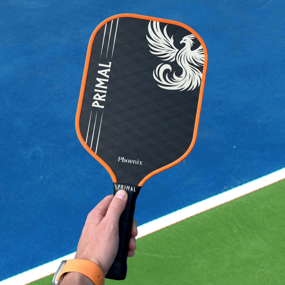Primal Phoenix 18K 3D Raw Carbon Fiber Gen 3 Thermoformed Pickleball Paddle