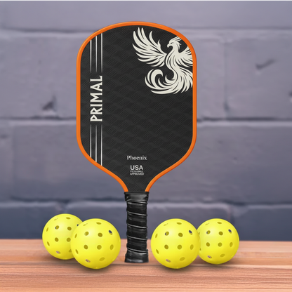 Primal Phoenix 18K 3D Raw Carbon Fiber Gen 3 Thermoformed Pickleball Paddle